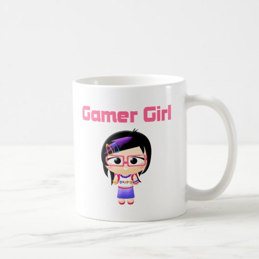 Gamer-Mädchen-Süsse Patootie Kaffeetasse (Rechts)