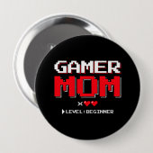 Gamer Mama Neue Mutter der Zwillinge Ankündigung v Button (Vorne & Hinten)