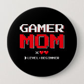Gamer Mama Neue Mutter der Zwillinge Ankündigung v Button (Vorderseite)