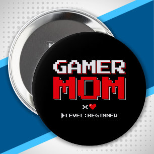 Gamer Mama New Mother First Baby Ankündigung Button
