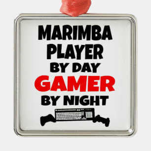Gamer Marimba Player Ornament Aus Metall