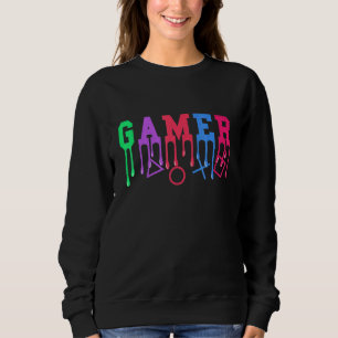 Gamer Melting Letters Sweatshirt