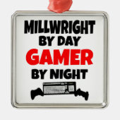 Gamer Millwright Silbernes Ornament (Vorne)
