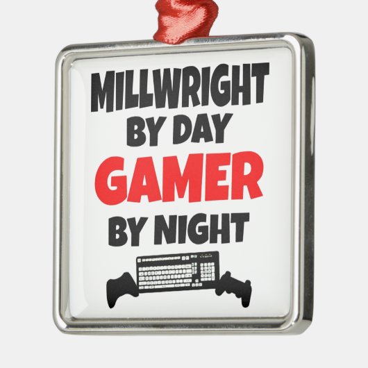 Gamer Millwright Silbernes Ornament (Links)