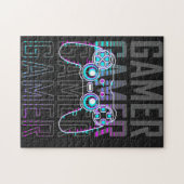 Gamer mit Controller Puzzle (Horizontal)