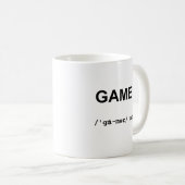 GAMER mit der Lautsymbol-Tasse Kaffeetasse (VorderseiteRechts)