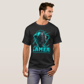 Gamer mit Horror-Theme Astronaut T-Shirt (Vorne ganz)