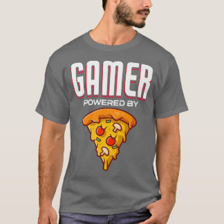 Gamer mit Pizza T-Shirt