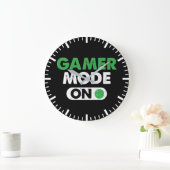 Gamer Mode On - Funny Video Gamer, Gaming Humor Große Wanduhr (Zuhause)