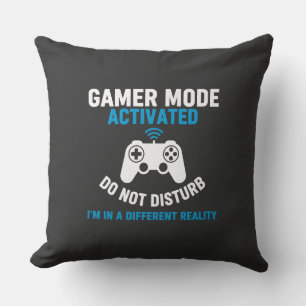 Gamer-Modus aktiviert lustiges Gaming-Zitat-Design Kissen