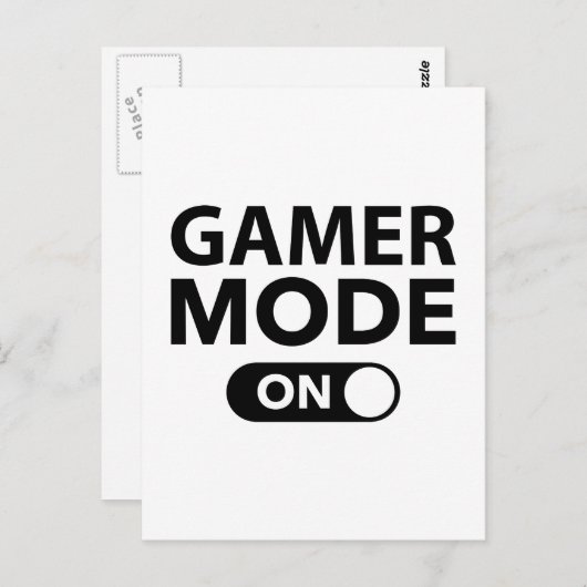 Gamer-Modus eingeschaltet Postkarte (Vorne/Hinten)