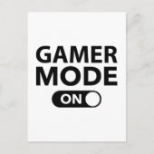 Gamer-Modus eingeschaltet Postkarte (Vorderseite)