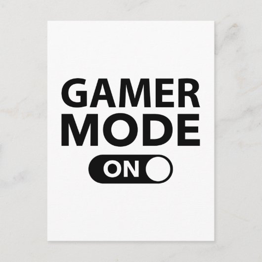 Gamer-Modus eingeschaltet Postkarte (Vorderseite)