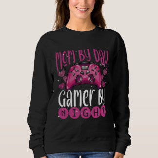 Gamer Mom Motherhood Joystick Controller Video Gam Sweatshirt