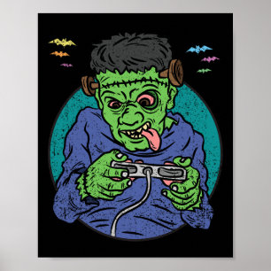 Gamer-Monster-Halloween-Kostüm Gaming-Videospiel  Poster