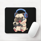 Gamer Mops Gaming Möpse Videospiel Geschenk Mousepad (Mit Mouse)