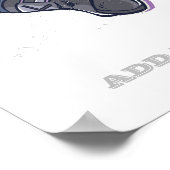 Gamer Mops Ninja Neon Look Teens Graphics Geschenk Poster (Ecke)