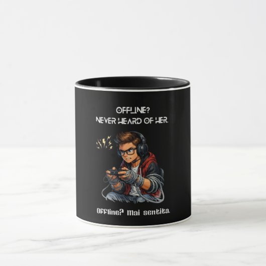 Gamer-Mug Offline-Zitat Tasse (Zentrum)