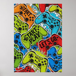 Gamer-Muster-Plakat Poster