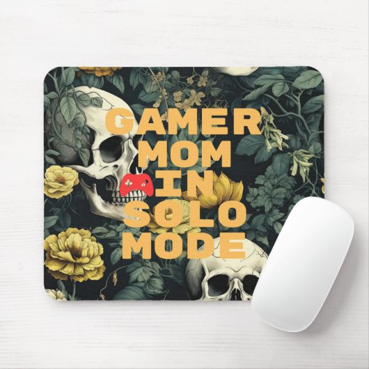 Gamer-Mutter-Solo-Modus-Gaming-Design Mousepad (Mit Mouse)