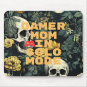 Gamer-Mutter-Solo-Modus-Gaming-Design Mousepad (Vorne)