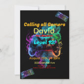 Gamer, nächste Stufe, Player One Video Game Einladung (Vorderseite)