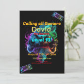 Gamer, nächste Stufe, Player One Video Game Einladung (Stehend Vorderseite)