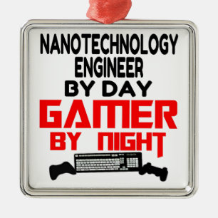 Gamer Nanotechnology Engineer Ornament Aus Metall