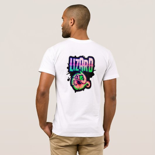 Gamer Neon Limon Lizard Splash T-Shirt (Schwarz voll)