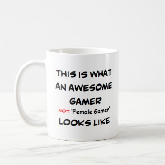Gamer, nicht weibliche Gamerin, phantastisch Kaffeetasse (Links)