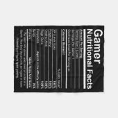 Gamer Nutritional Facts Cool Gamer Video Game Funn Fleecedecke (Vorderseite (Horizontal))