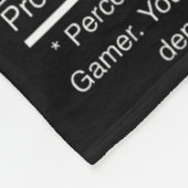 Gamer Nutritional Facts Cool Gamer Video Game Funn Fleecedecke (Ecke)