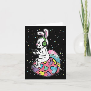 Gamer Oaster Bunny Rabbit Video Game Player mit C Karte