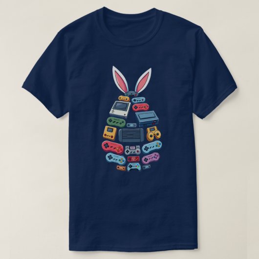 Gamer Oaster Egg Shirt | Bunny Controller Graphic (Design vorne)