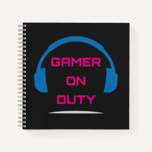 Gamer On Duty Videospiel Notizblock