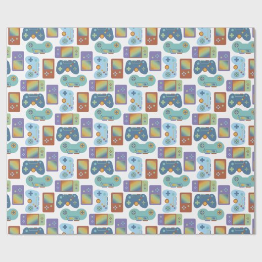 Gamer on Wrapping Paper Geschenkpapier (Flach)