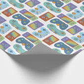 Gamer on Wrapping Paper Geschenkpapier (Ecke)
