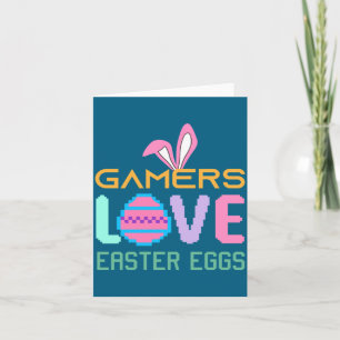 Gamer-Oster-Eier Vintage-Videospiele Hasenohren  Karte