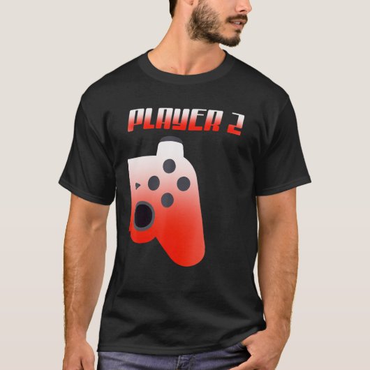 Gamer-Outfit für Spieler 2 Partner für Multiplayer T-Shirt (Vorderseite)