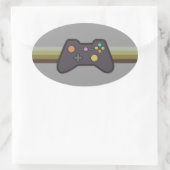 Gamer Ovaler Aufkleber (Tasche)