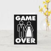 Gamer Over Bride Groom Funny Wedding Karte (Gelbe Blume)