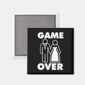 Gamer Over Bride Groom Funny Wedding Magnet (Vorderseite/Rückseite)