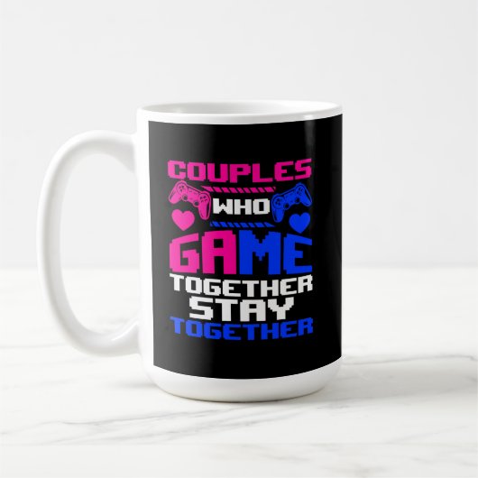 Gamer Paare Video Gaming Geschenk Kaffeetasse (Links)