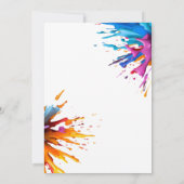 Gamer Paint Birthday Einladung (Rückseite)