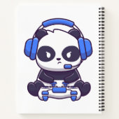 Gamer Panda Notizblock (Rückseite)