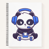 Gamer Panda Notizblock (Vorderseite)
