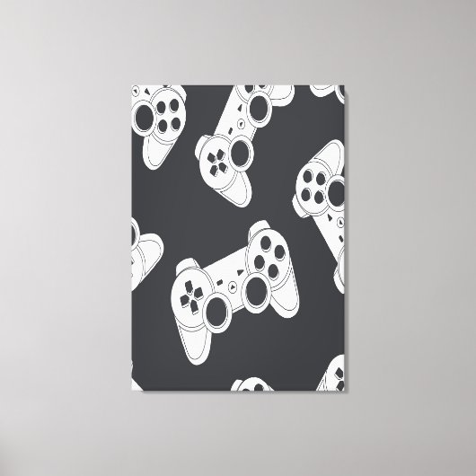 Gamer Pattern Artwork Leinwanddruck (Vorderseite)