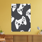 Gamer Pattern Artwork Leinwanddruck (Insitu (Wohnzimmer))