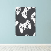 Gamer Pattern Artwork Leinwanddruck (Insitu (Holzboden))