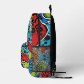 Gamer Pattern Backpack Bedruckter Rucksack (Rechts)
